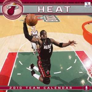 Miami Heat 2010 12x12 Team Wall Calendar  Sports 