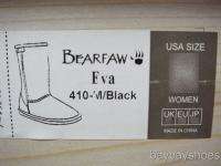 BEARPAW EVA 10 MEDIUM BOOT BLACK SUEDE SHEEPSKIN WINTER SNOW WOMENS 