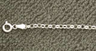 Solid Sterling Silver Rolo 3mm Chain Italian Italy 925  