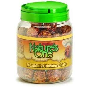   Natures One Chicken Meatballs Dog Treat .75 lb. Jar