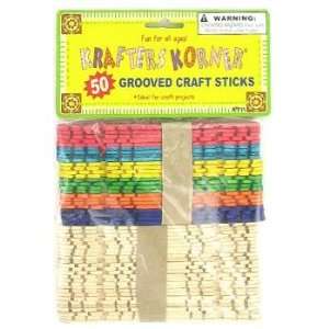  Grooved Craft Sticks 