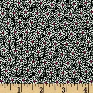  44 Wide Mod Floral Black Fabric By The Yard Arts, Crafts & Sewing