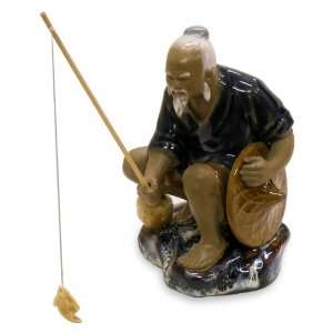  Ceramic Chinese Fisherman