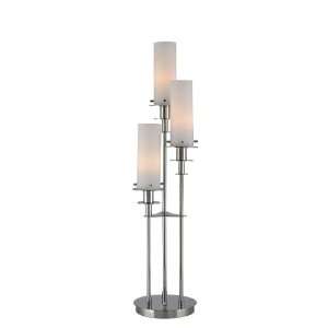 Lite Source LS 2613C/FRO Credence 3 Lite Table Lamp, Chrome with Frost 