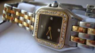 Cartier Black Panthere Diamond/Sapphire/Gold Watch  