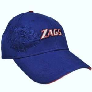 NCAA GU Gonzaga Bulldogs Zags Blue Red White Constructed Velcro Hat 