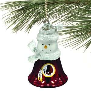  Washington Redskins Snowman Bell Ornament Sports 