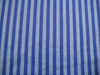Wonderful ROYAL & BLUE CHAMBRAY STRIPE COTTON Fabric  