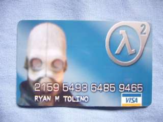 Half Life Credit Card Prop Custom Fake with any info  