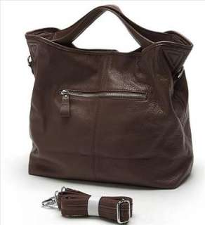 Brown DUDU Brand Italy Womens Genuine Leather Handbag Tote Shoulder 