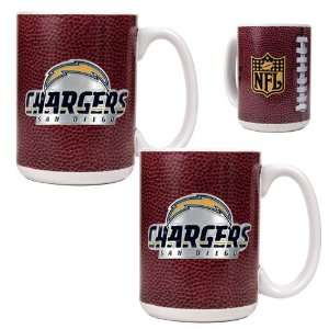  San Diego Chargers NFL 2pc Gameball Ceramic Mug Set 