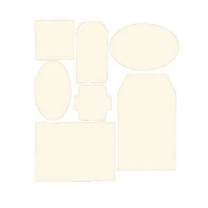   Vanilla Chipboard Shapes Scrapbook Accessory Arts, Crafts & Sewing
