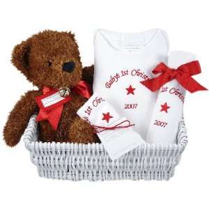  babys first christmas   personalized gift basket Baby