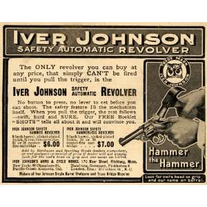  1907 Ad Iver Johnsons Arms & Cycle Works Revolver Gun 