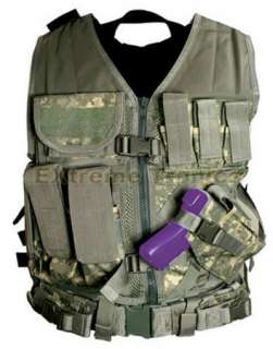   Camo ACU Military Ops LE MOLLE X Draw Gun Holster Tactical Vest  