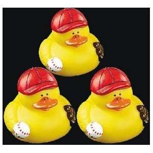  Baseball Rubber Duck Set of 3 Toys & Games