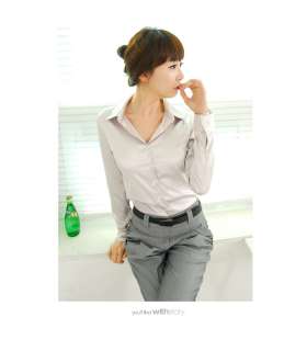 Luxury satin blouse, Woman, Korea, Chic, A005205  