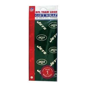  New York Jets NFL Flat Gift Wrap (20x30 Sheets) Sports 