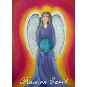   Peace on Earth Card with Angel by Cindy Wilson