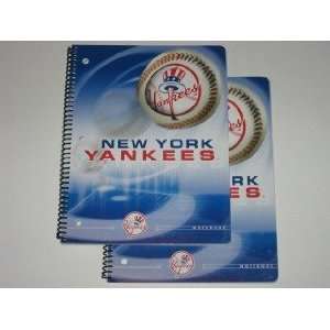NEW YORK YANKEES Team Logo 70 Page SPIRAL NOTEBOOKS (Set of 2)  