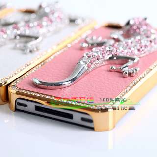 New Cuite Gecko Rhinestone BACK CASE For iPhone 4G  