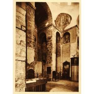  1926 Dafni Church Frescoes Interior Greece Christianity 