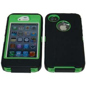 4S Body Armor Defender Case Black and green   Comparable to Otterbox 