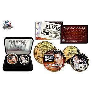  Elvis 75th Birthday Commemorative Coin Set of 2 