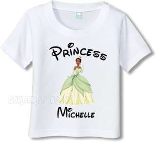 Disney Princess Tiana or CinderellaT Shirt Personalized  