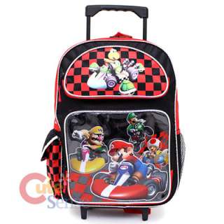Super Mario Wii Kart School Roller Backpack Rolling Bag 1