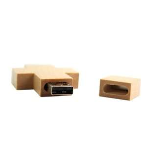  Fashionable 2GB Wooden Cross USB Flash Drive Electronics