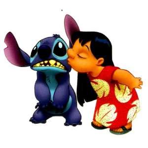  Lilo kissing shy Stitch in Lilo and Stitch Movie Disney 