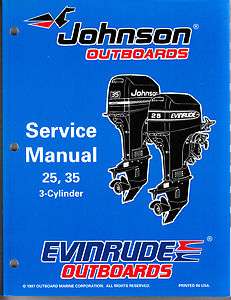   OMC Johnson/Evinrude Service Manual  25, 35hp EC 3 cyl models  
