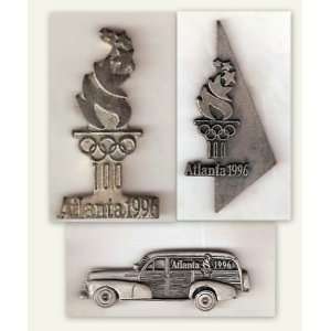  Torch & Car Atlanta Olympic Pin Set of 3 Sports 