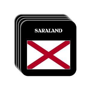 US State Flag   SARALAND, Alabama (AL) Set of 4 Mini Mousepad Coasters