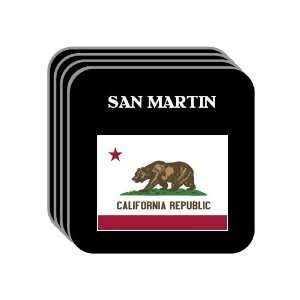  US State Flag   SAN MARTIN, California (CA) Set of 4 Mini 