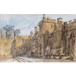   Reproduction   David Cox   24 x 24 inches   The Courtyard, Haddon Hall