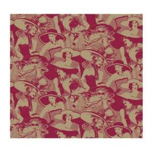  York Wallcoverings Tres Chic BL0336 Ladies In Widebrim 