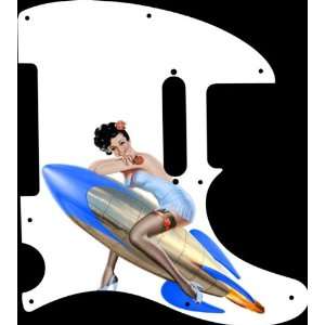  Pin Up Girl Rockets Away WH Graphical Tele Standard 8 Hole 