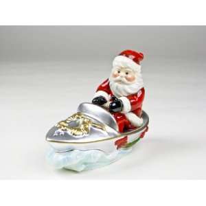   Santa Salt and Pepper Shaker   Santa and Speed Boat