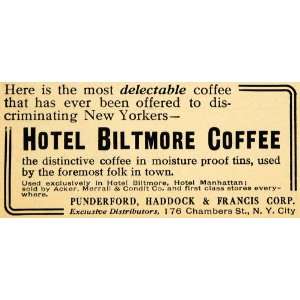   Coffee Punderford Haddock Acker   Original Print Ad