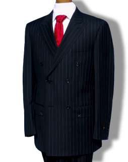 New Daniele Navy Stripe Men Double Breasted Dress Suit  