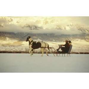  David Stoecklein   Winter Sleigh Ride Giclee Canvas