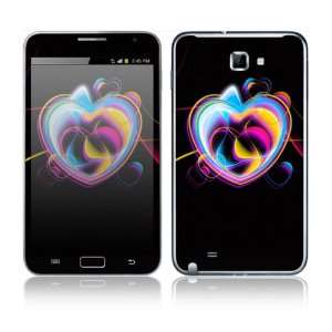  Samsung Galaxy Note Decal Skin Sticker   Neon Hearts 