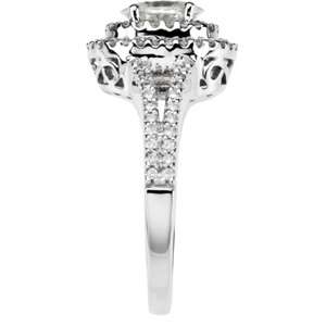 00 CARAT MOISSANITE ENGAGEMENT RING WITH DIAMONDS WOW  