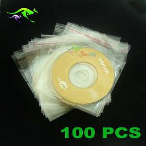 100 pcs Mini CD/DVD R RW 3 inches (8 cm) Plastic Sleeve  