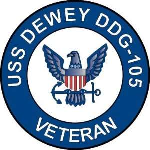  US Navy USS Dewey DDG 105 Ship Veteran Decal Sticker 3.8 