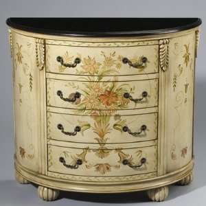  Half Round Cabinet in Antique Ivory Furniture & Decor
