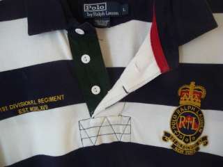 Ralph Lauren Polo Mens Rugby Shirt L Large coat of arms  