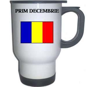 Romania   PRIM DECEMBRIE White Stainless Steel Mug 